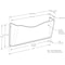 Azar Displays Grey/Smoke, Injection Molded High-Grade Polystyrene Acrylic, 3 in W, 13.5 in L, 7 in D 250045-SMK - alternate 5